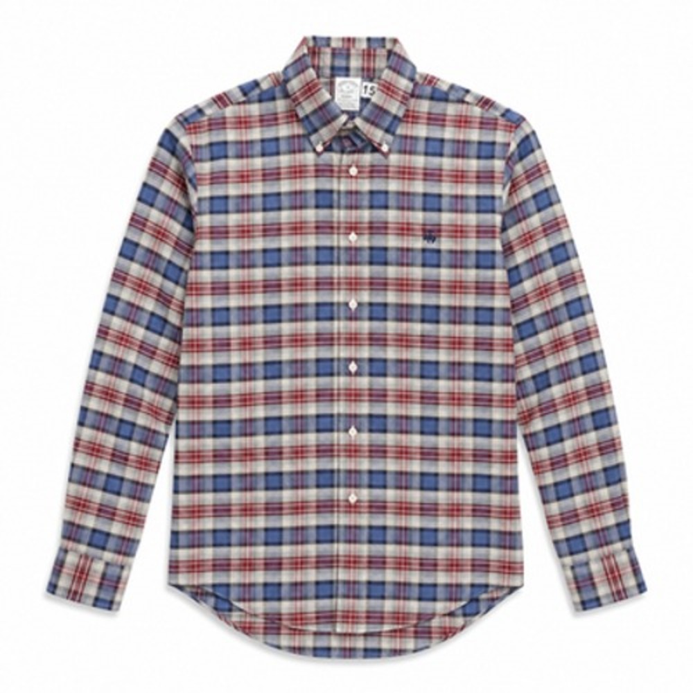 Brooks Brothers Regent Mens M Multi Plaid Non Iron Cotton Button Down Shirt
